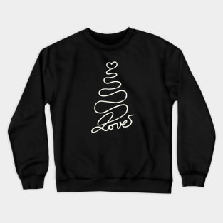 Love Christmas tree in ivory Crewneck Sweatshirt